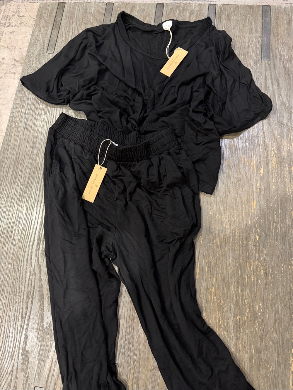 Studio Ka Bamboo Bkack Two-Piece Set - luxury softness